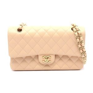 Chanel Matelasse W Flap Leather Shoulder Bag